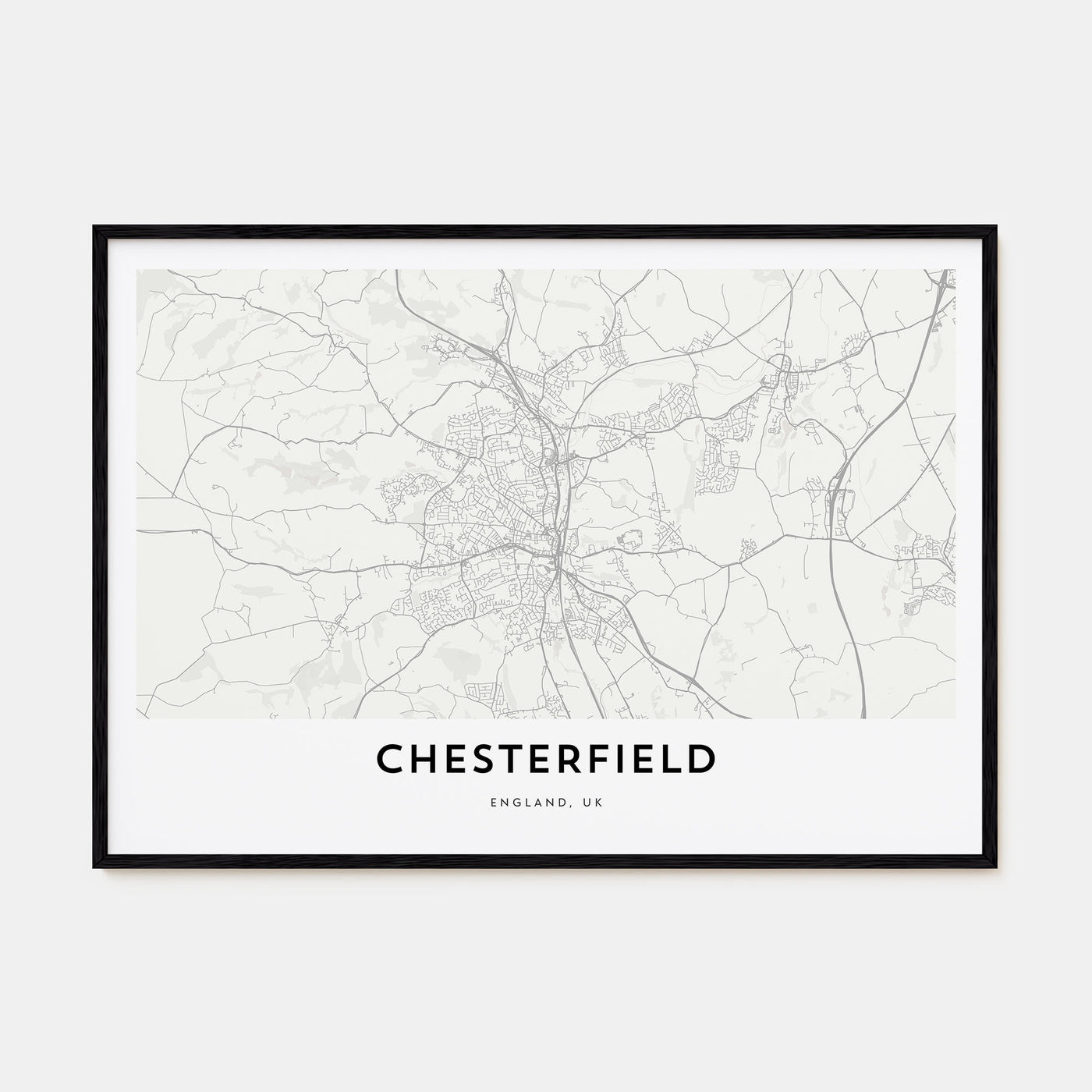 Chesterfield Map Landscape Poster