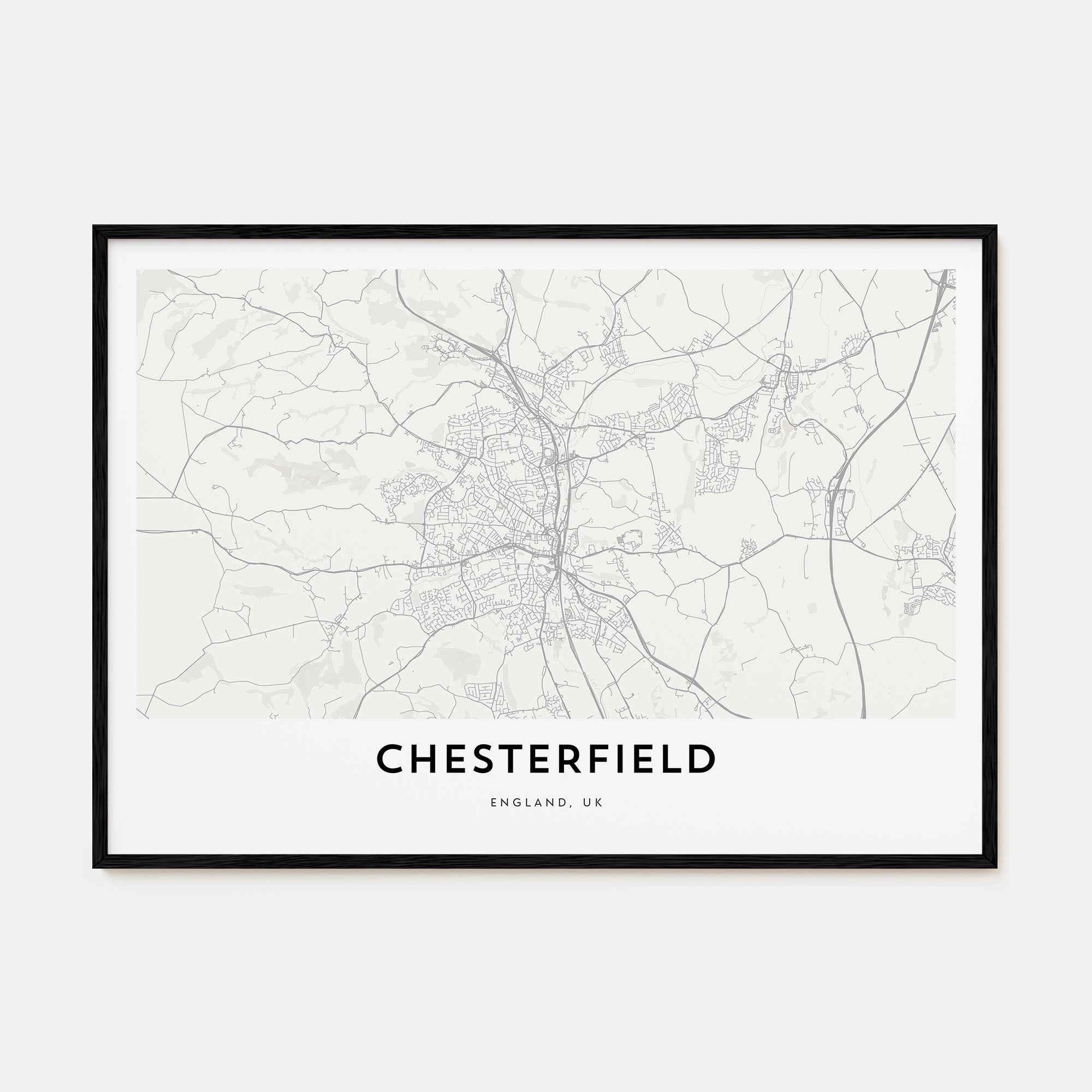 Chesterfield Map Landscape Poster