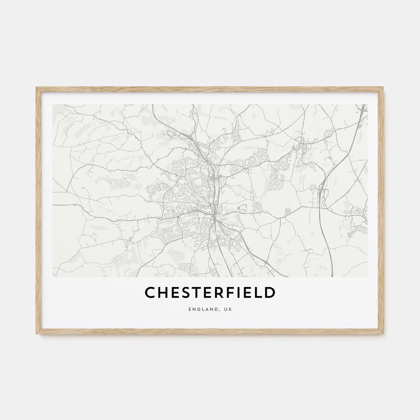 Chesterfield Map Landscape Poster