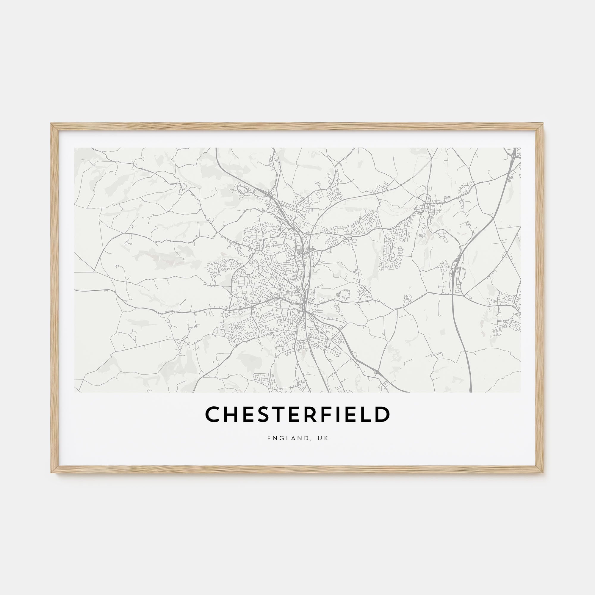 Chesterfield Map Landscape Poster