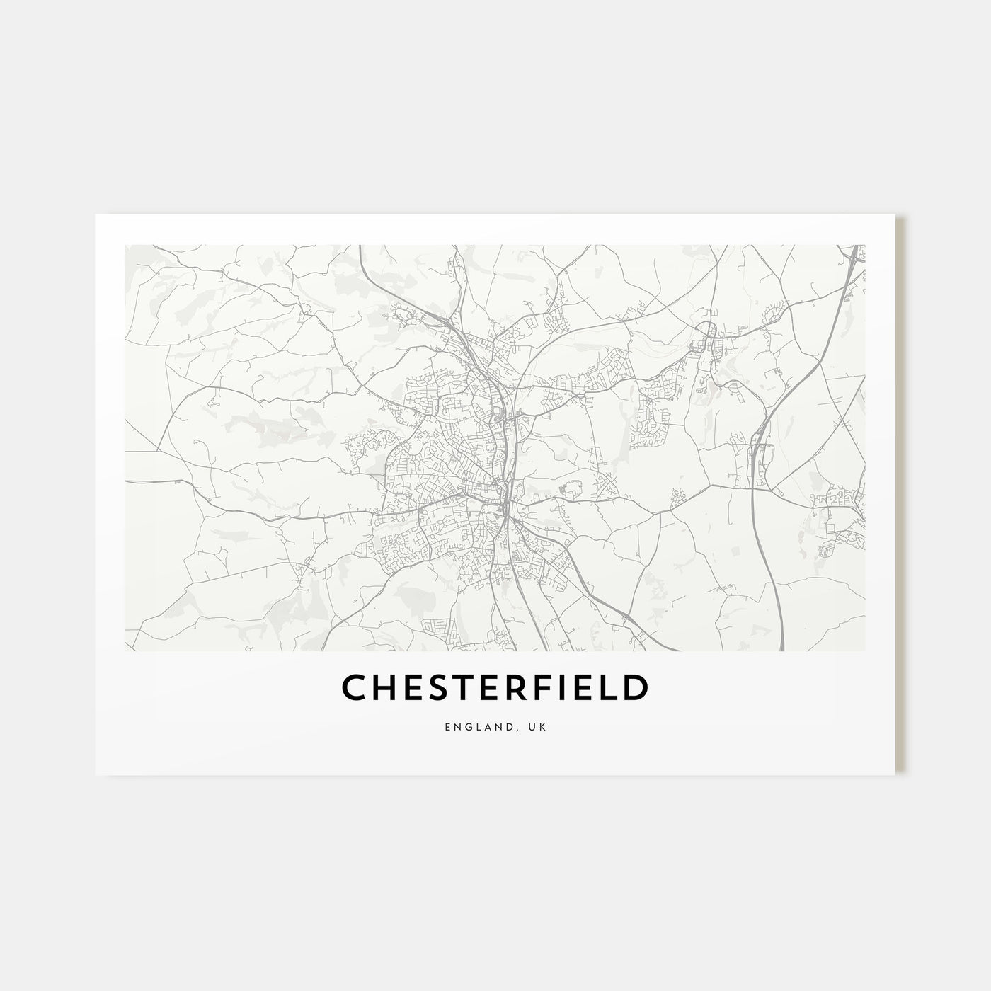 Chesterfield Map Landscape Poster
