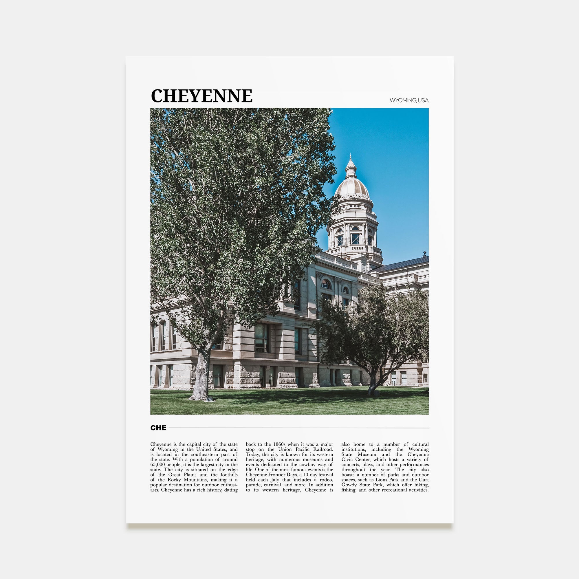 Cheyenne Travel Color Poster