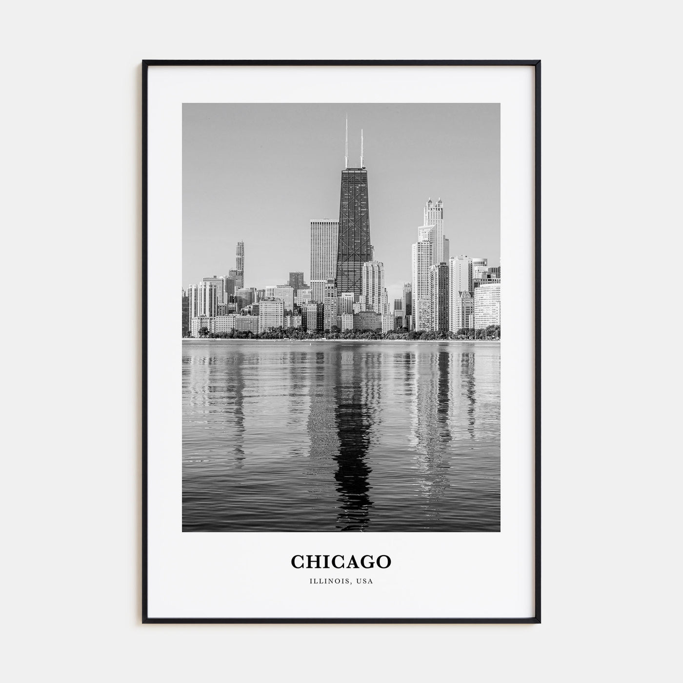 Chicago Portrait B&W No 4 Poster