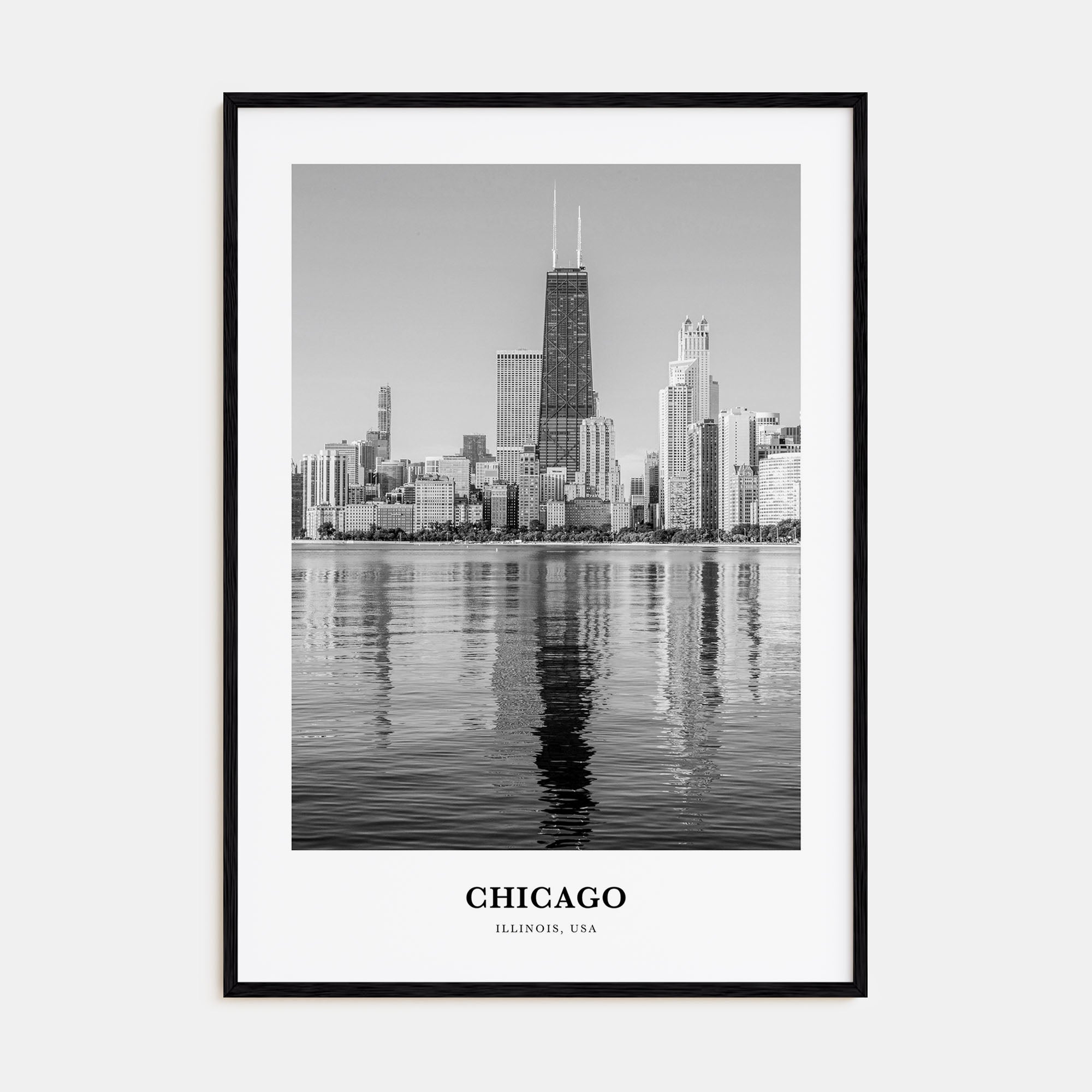 Chicago Portrait B&W No 4 Poster