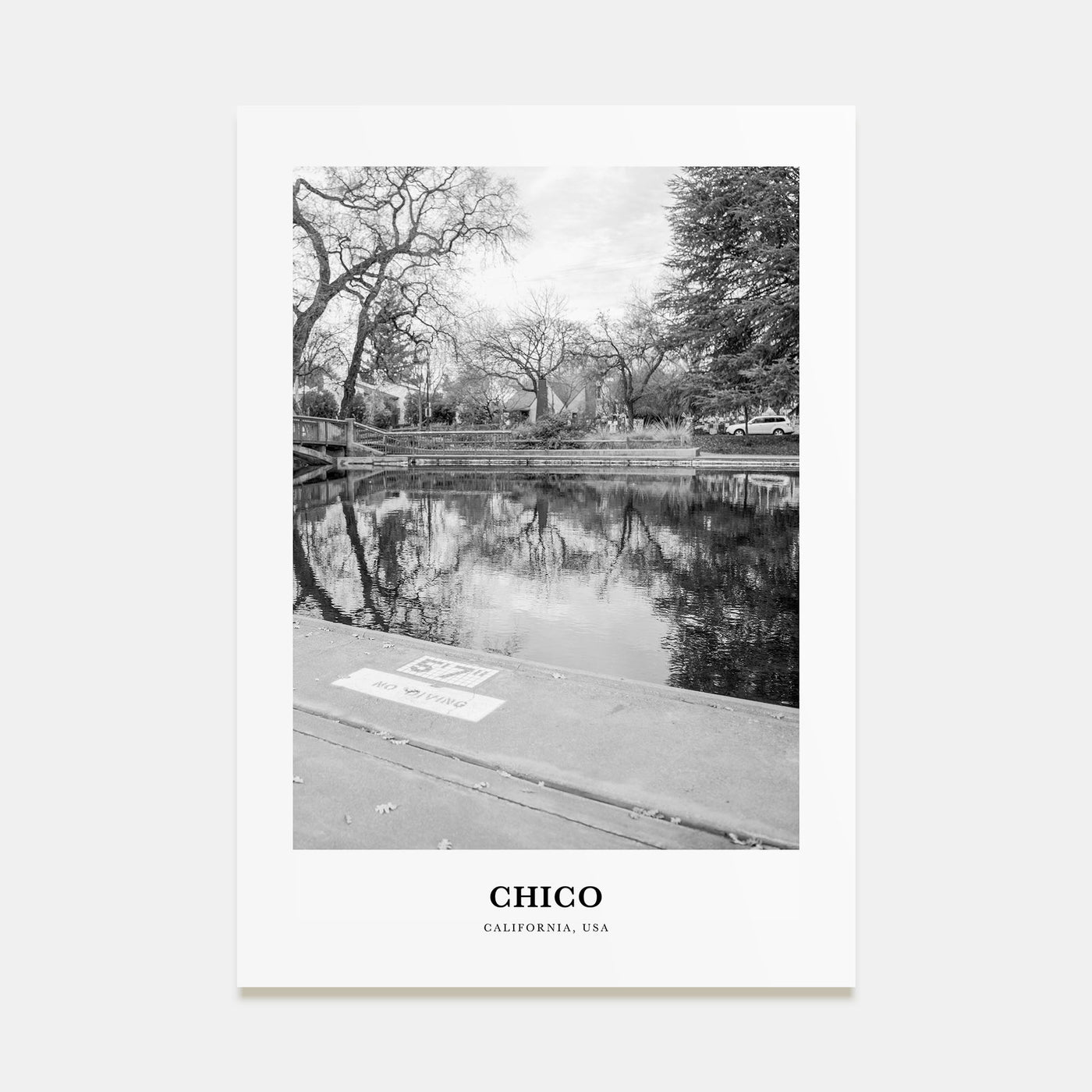 Chico Portrait B&W Poster