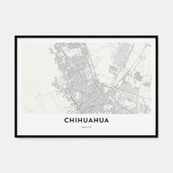 Chihuahua Map Landscape Poster