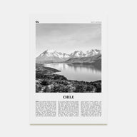Chile Travel B&W No 1 Poster