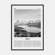 Chile Travel B&W No 1 Poster