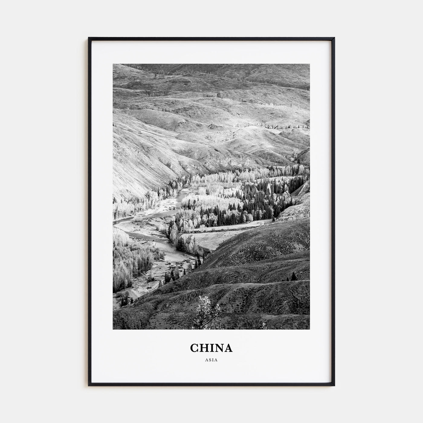 China Portrait B&W No 1 Poster