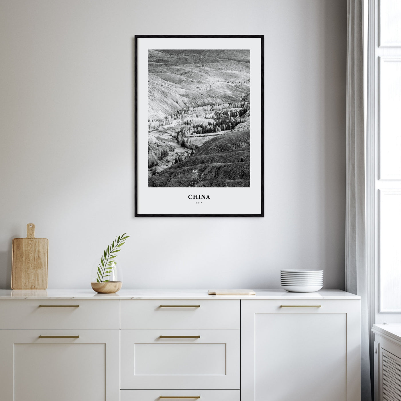 China Portrait B&W No 1 Poster