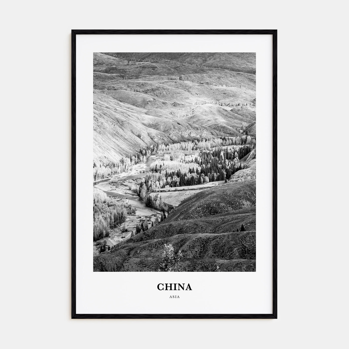 China Portrait B&W No 1 Poster