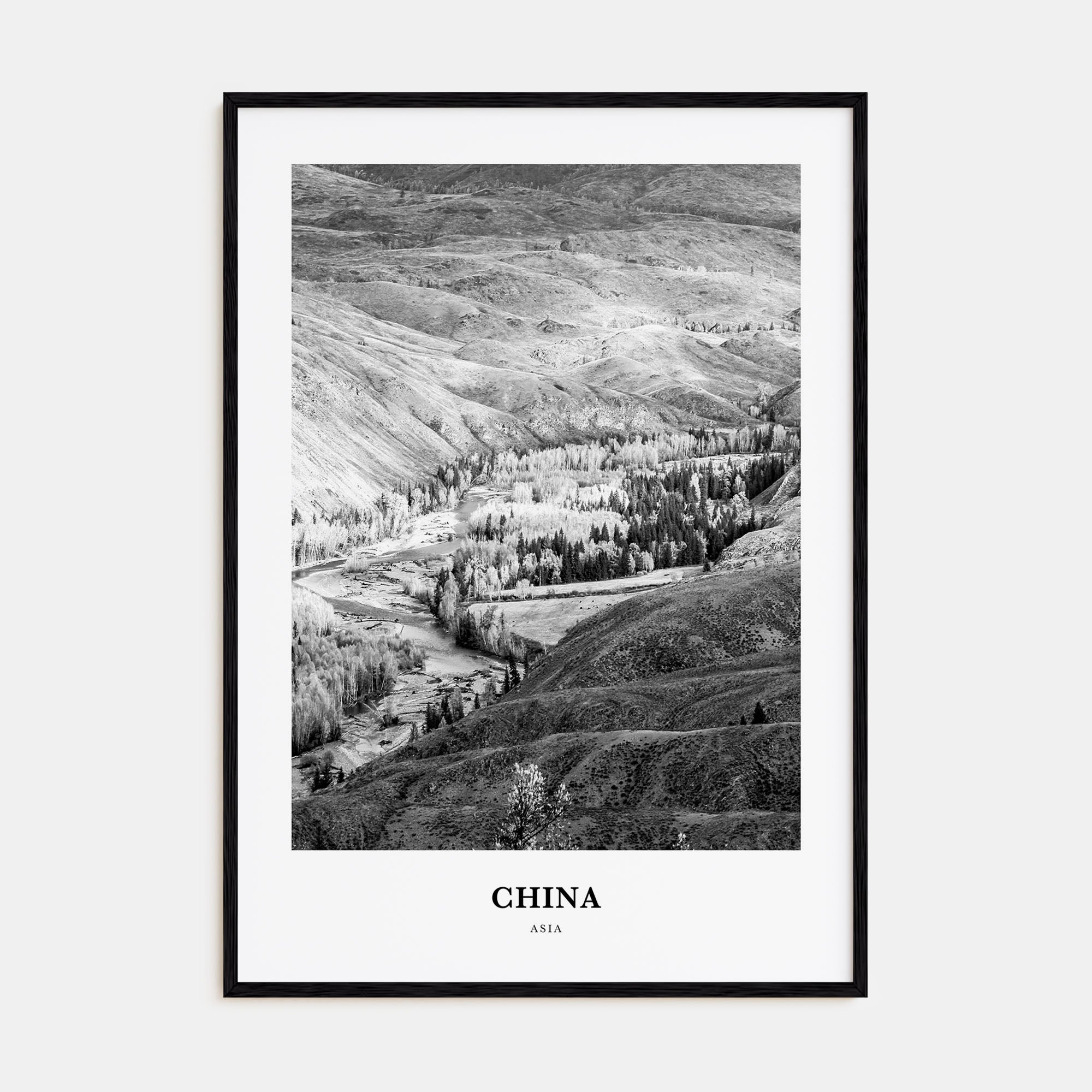 China Portrait B&W No 1 Poster