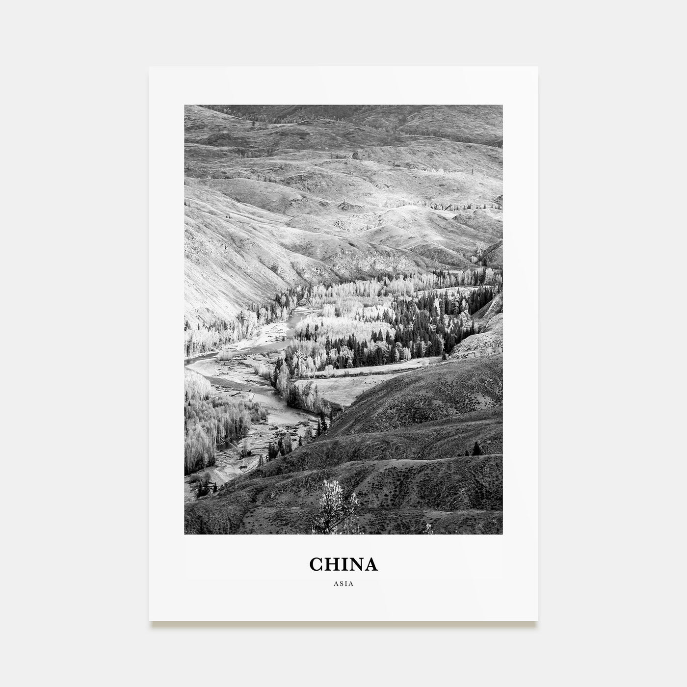 China Portrait B&W No 1 Poster