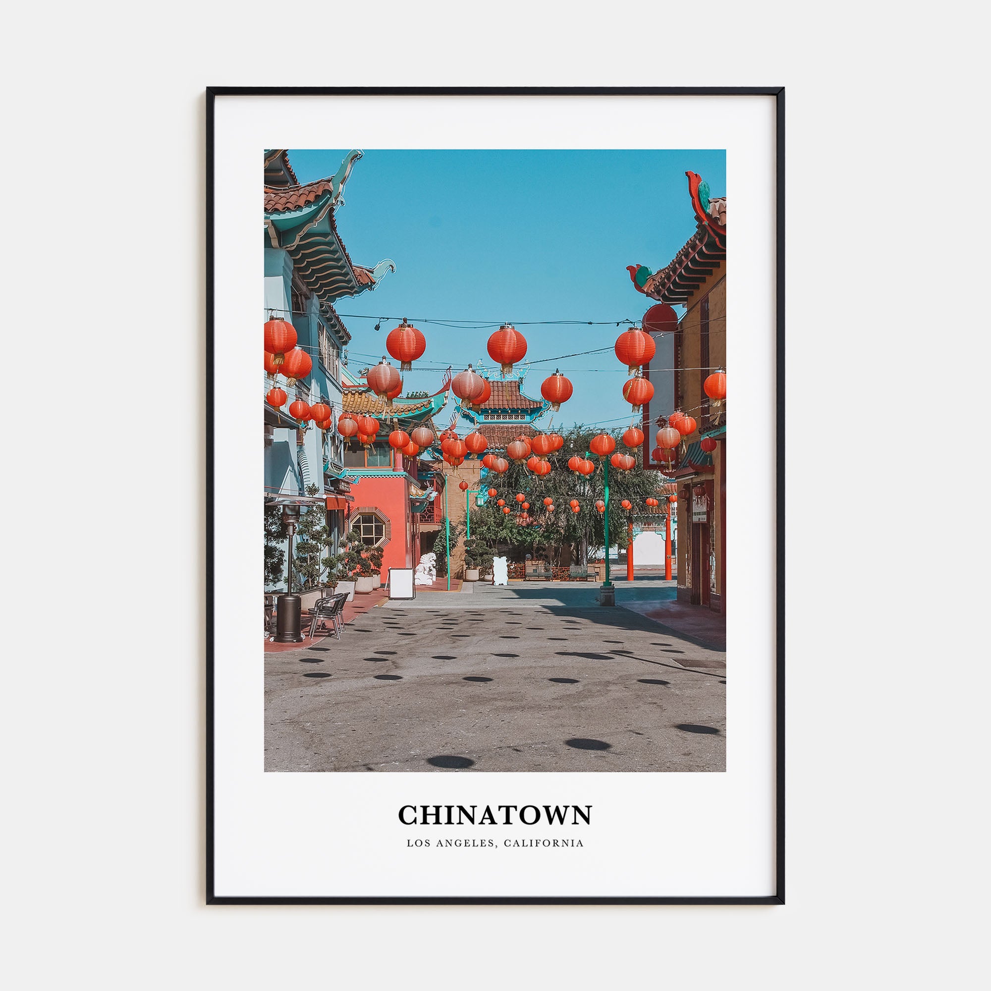 Chinatown, Los Angeles Portrait Color Poster