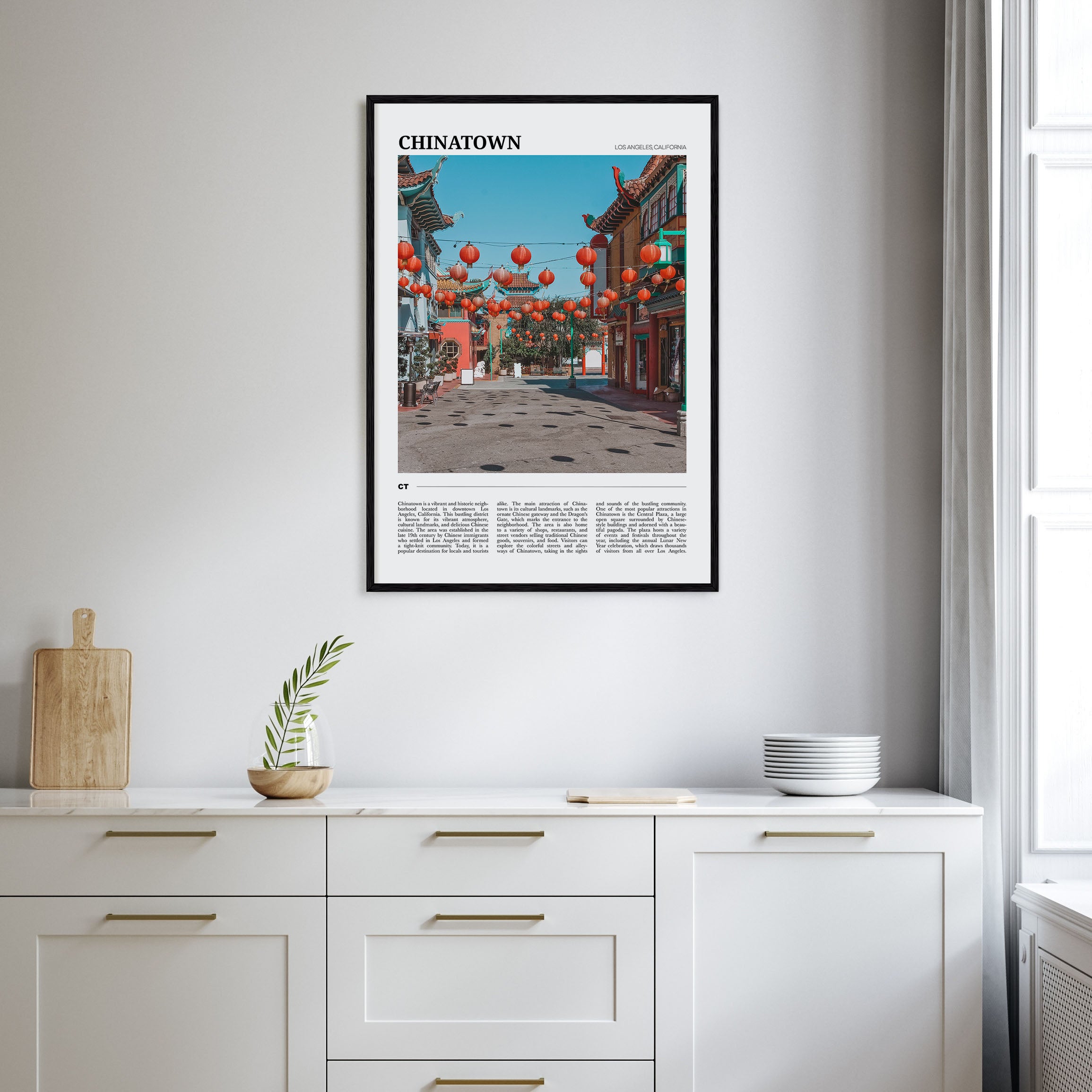 Chinatown, Los Angeles Travel Color Poster