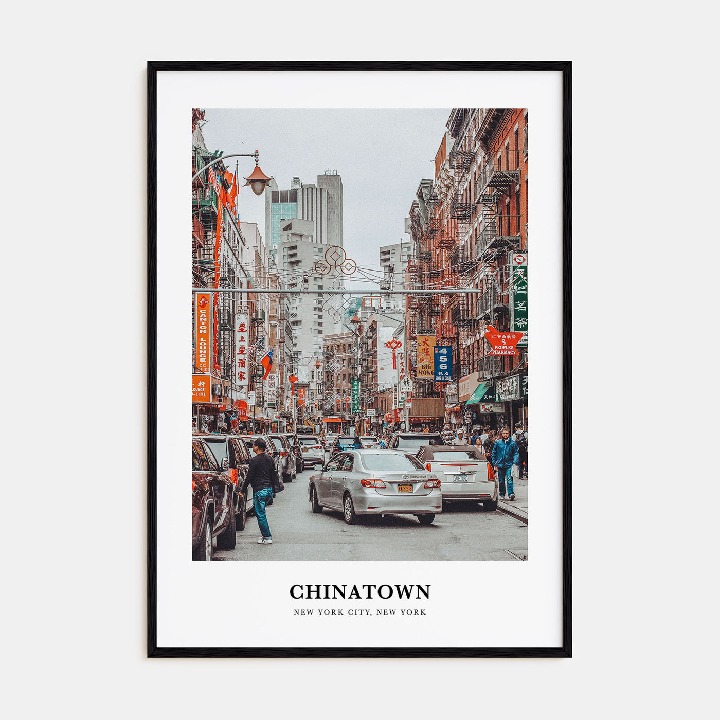 Chinatown, New York City Portrait Color Poster