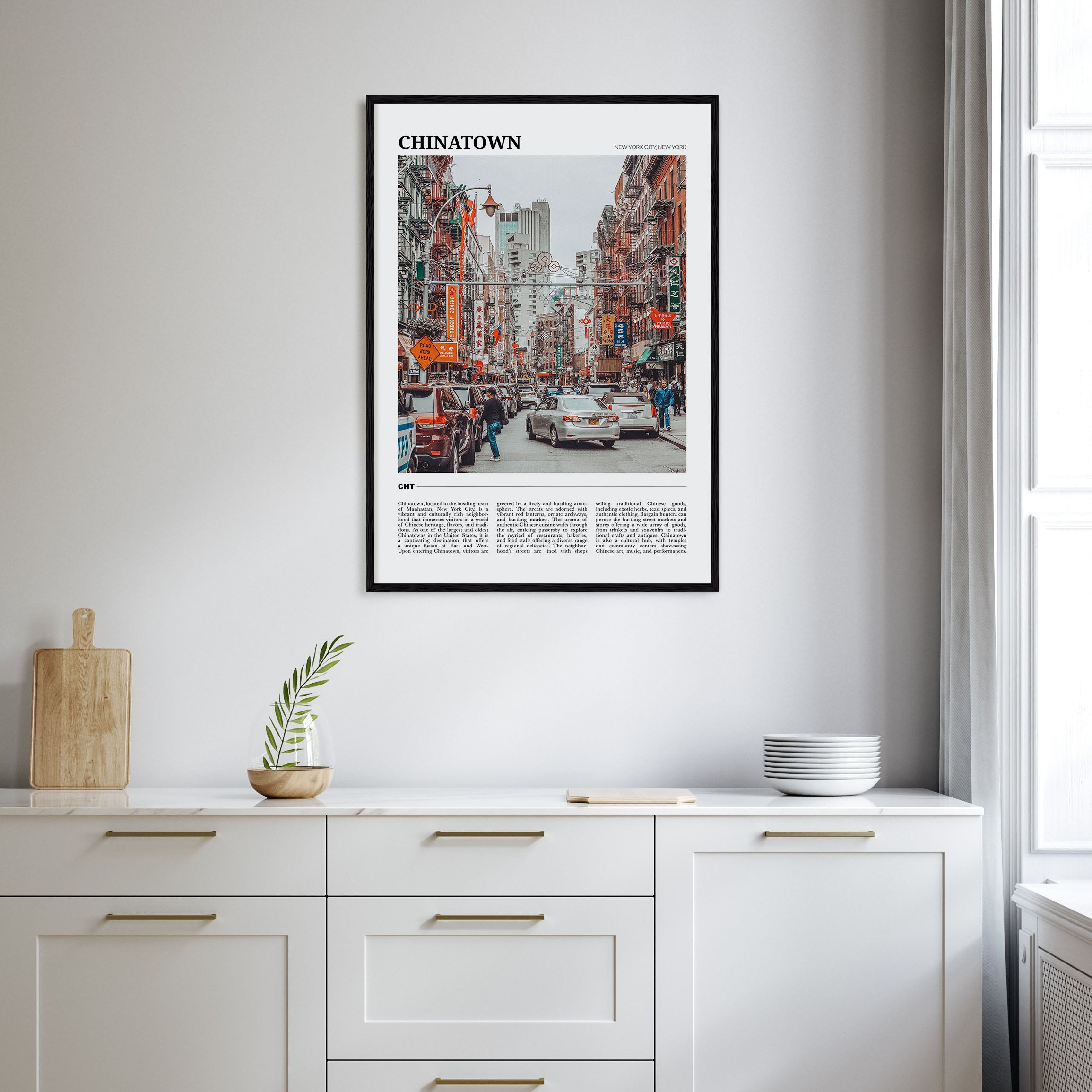 Chinatown, New York City Travel Color Poster