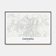 Chișinău Map Landscape Poster