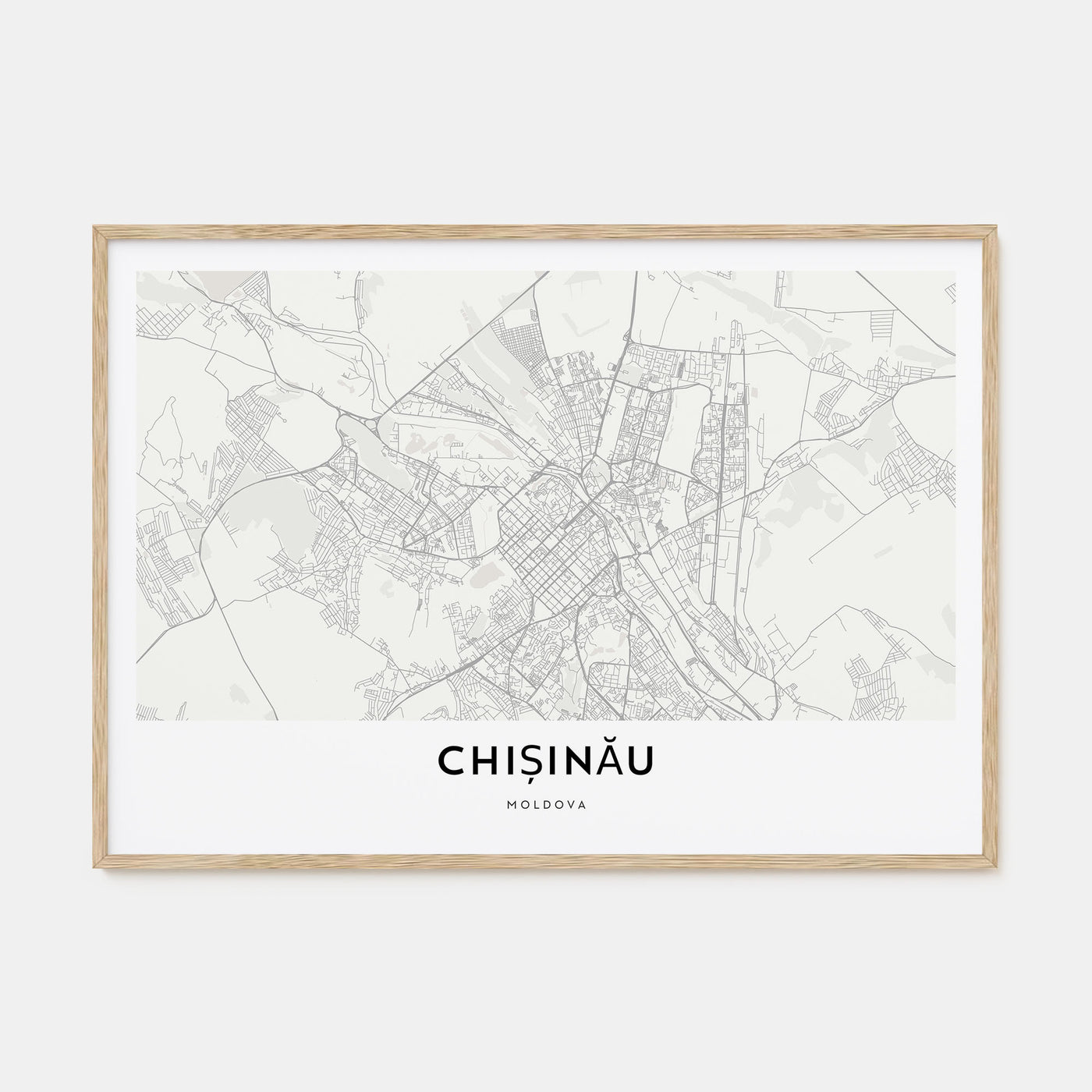 Chișinău Map Landscape Poster