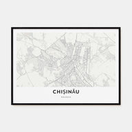 Chișinău Map Landscape Poster