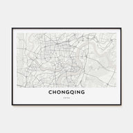 Chongqing Map Landscape Poster