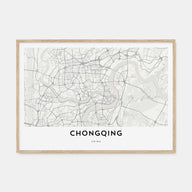 Chongqing Map Landscape Poster
