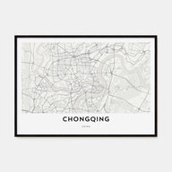 Chongqing Map Landscape Poster