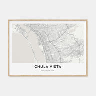 Chula Vista Map Landscape Poster