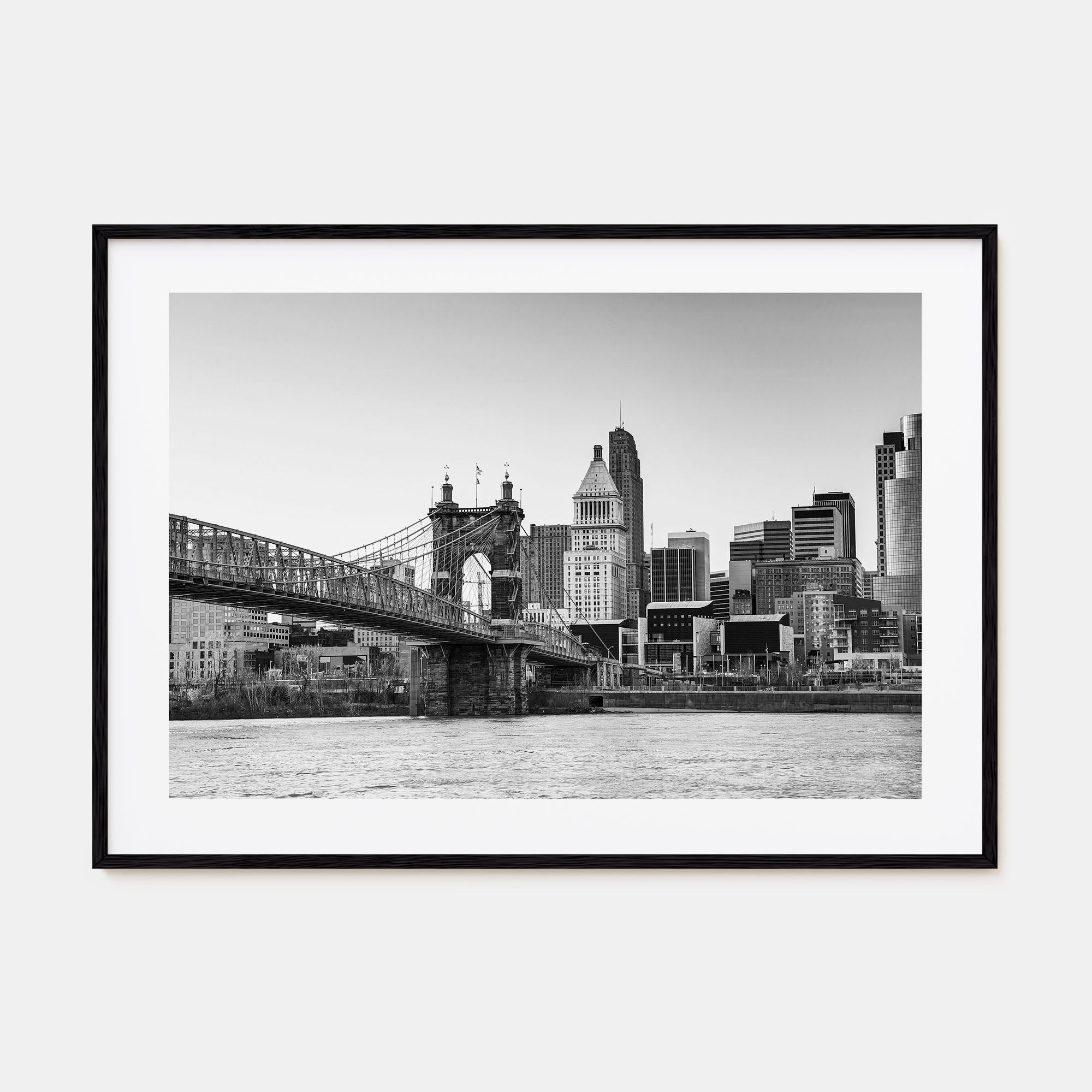 Cincinnati Landscape B&W Poster