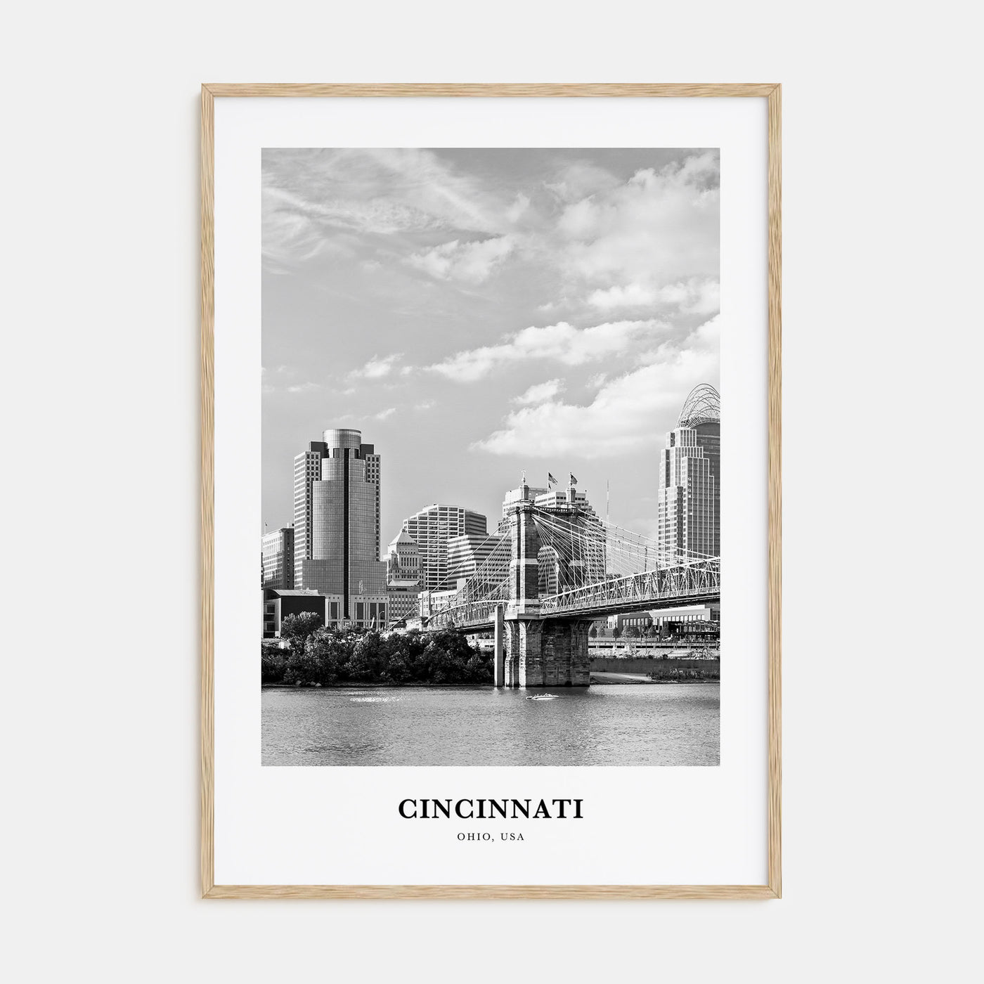 Cincinnati Portrait B&W No 2 Poster
