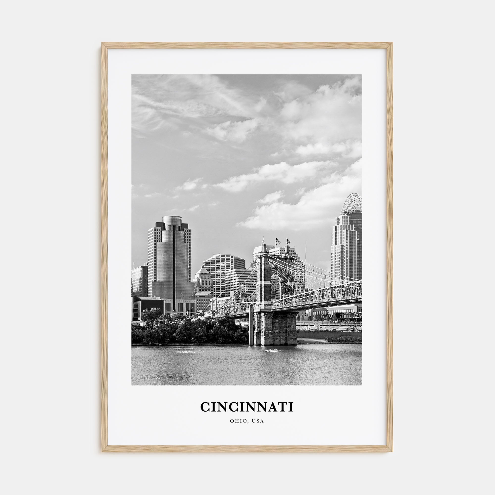 Cincinnati Portrait B&W No 2 Poster
