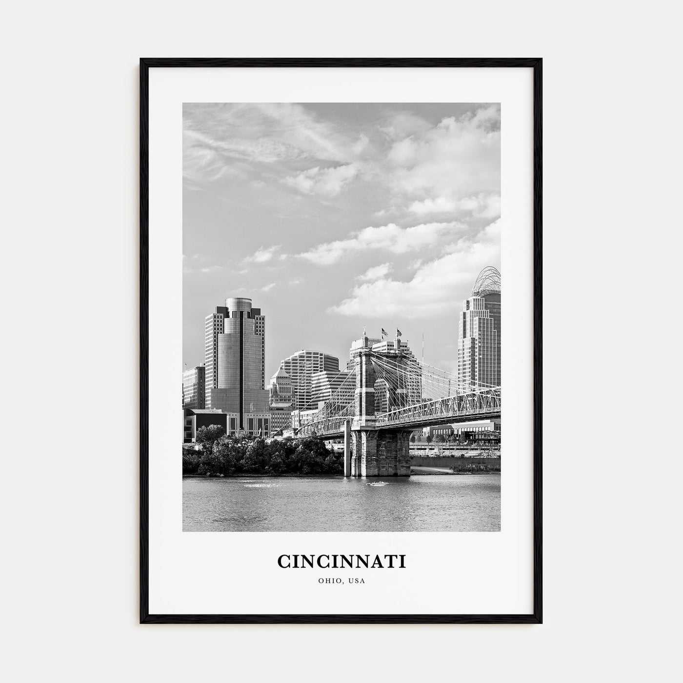 Cincinnati Portrait B&W No 2 Poster