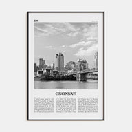 Cincinnati Travel B&W No 1 Poster