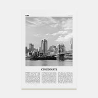 Cincinnati Travel B&W No 1 Poster