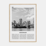 Cincinnati Travel B&W No 1 Poster