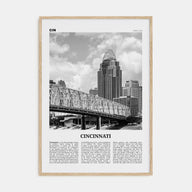 Cincinnati Travel B&W No 2 Poster