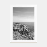 Cinque Terre Photo B&W No 2 Poster