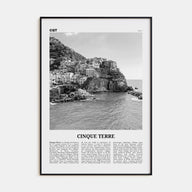 Cinque Terre Travel B&W No 1 Poster