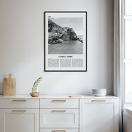 Cinque Terre Travel B&W No 1 Poster