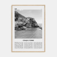 Cinque Terre Travel B&W No 1 Poster