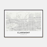 Claremont Map Landscape Poster