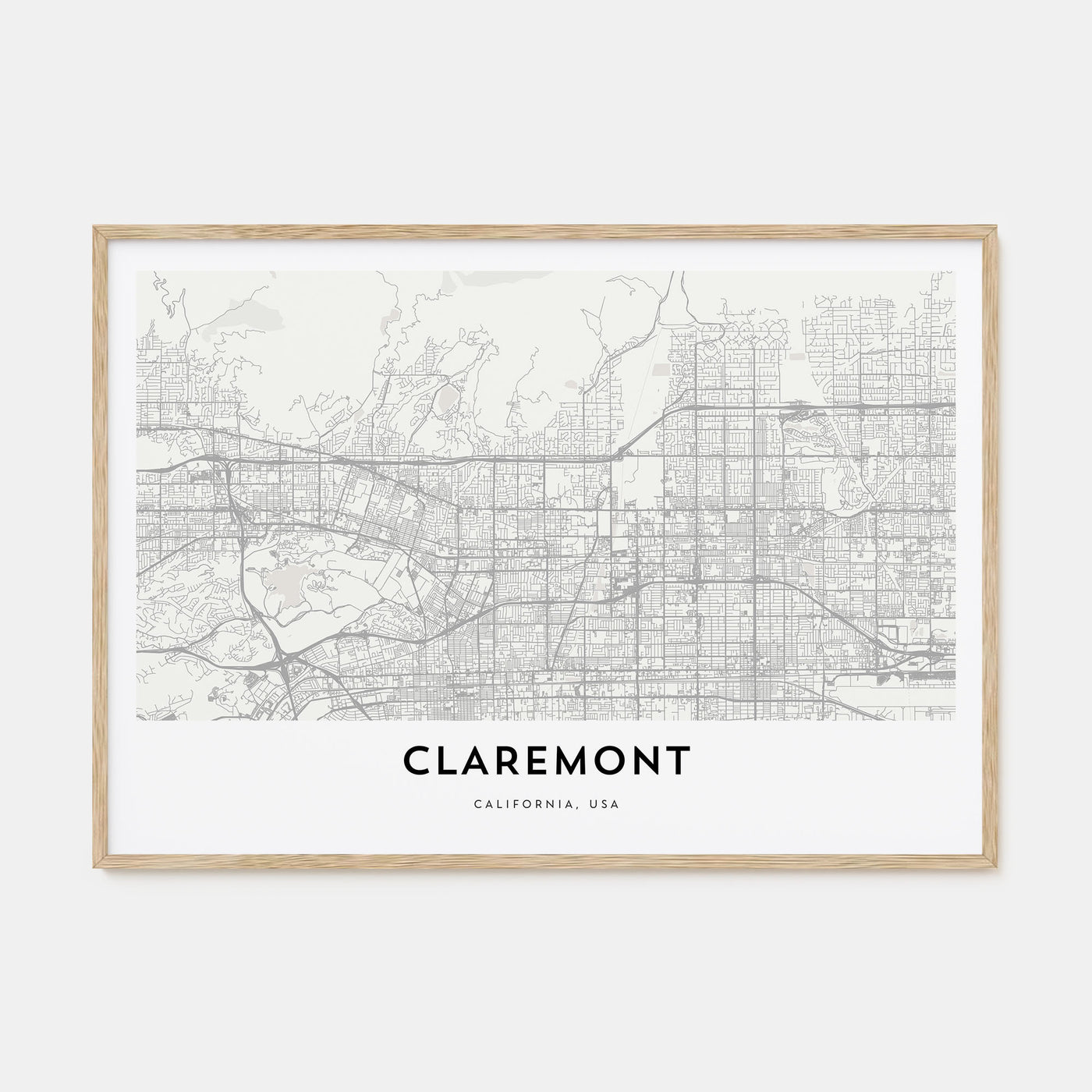 Claremont Map Landscape Poster