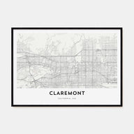 Claremont Map Landscape Poster