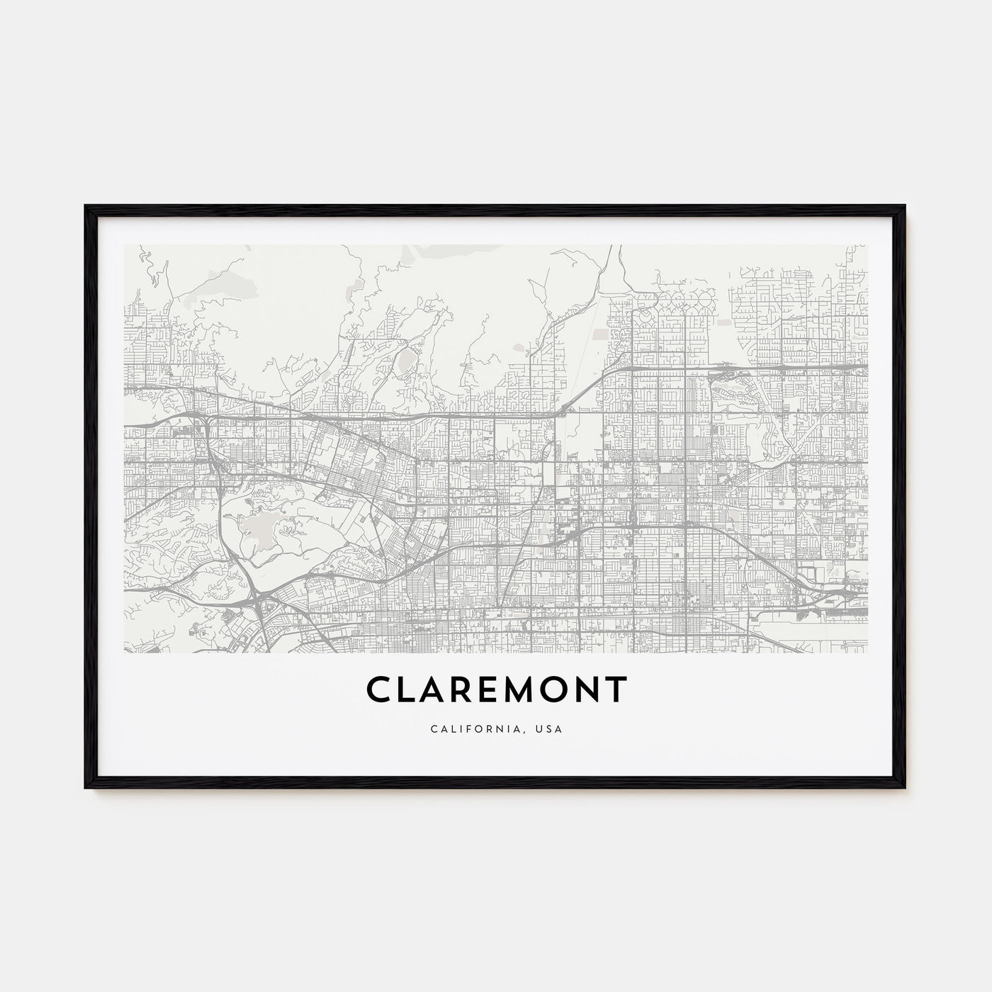 Claremont Map Landscape Poster