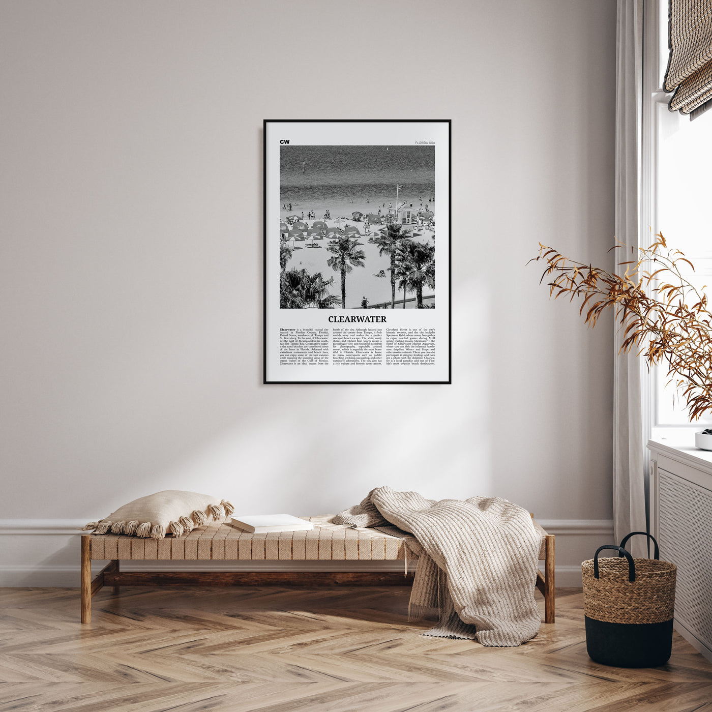 Clearwater Travel B&W Poster