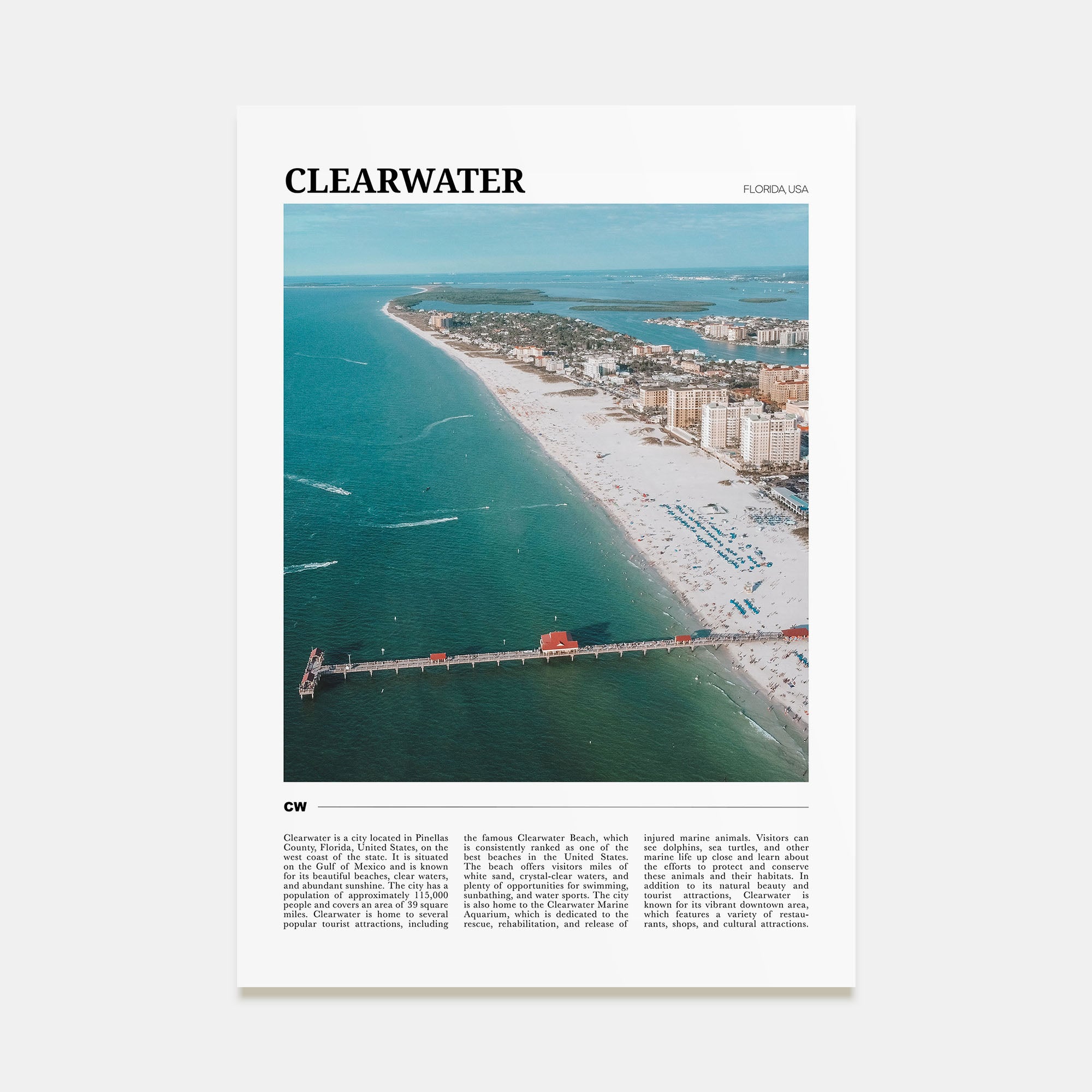 Clearwater Travel Color Poster