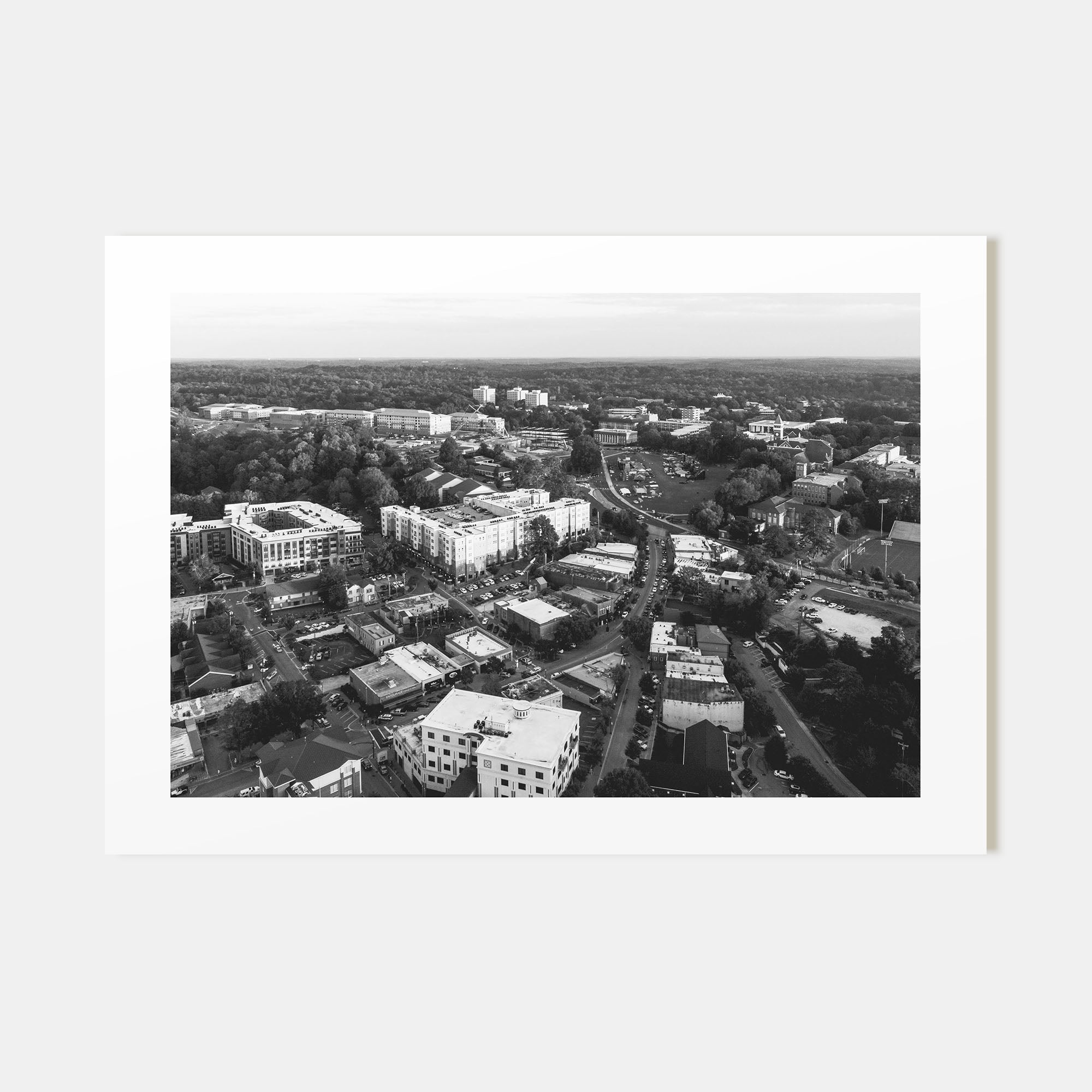 Clemson Landscape B&W Poster