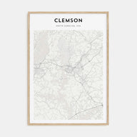 Clemson Map Portrait Poster