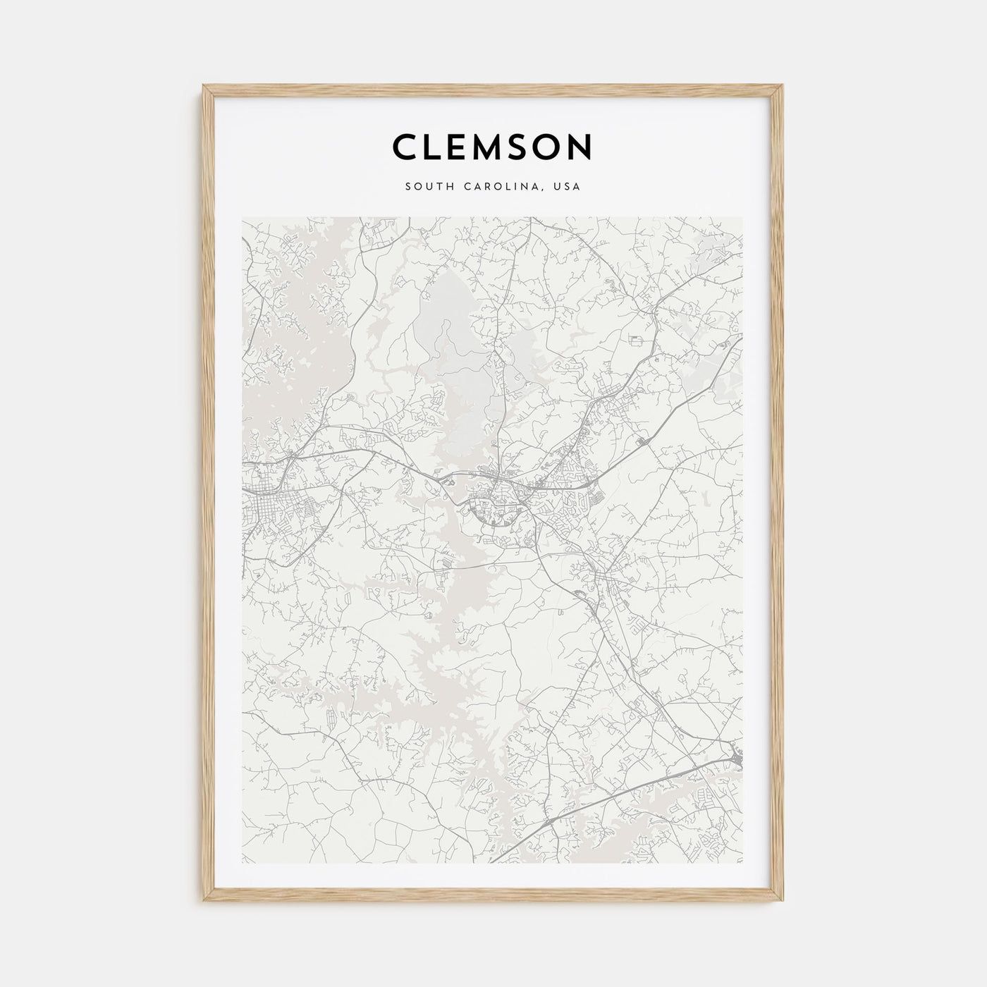 Clemson Map Portrait Poster