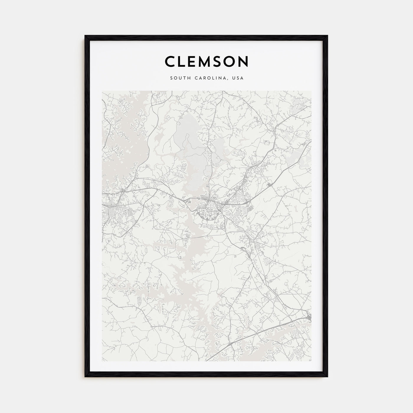Clemson Map Portrait Poster